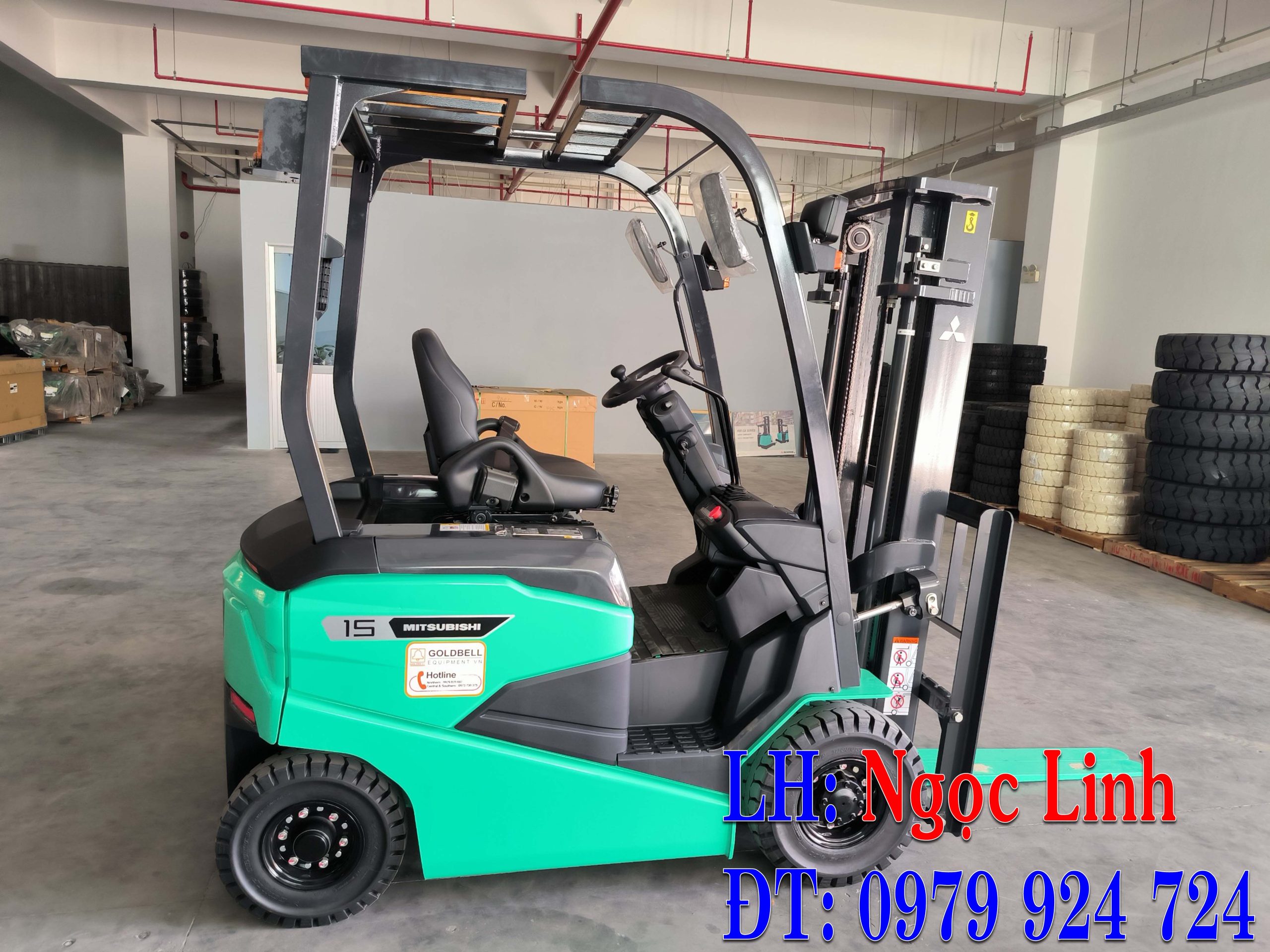 Xe nâng điện Mitsubishi FB15CB 3 Xe nâng điện Mitsubishi FB15CB