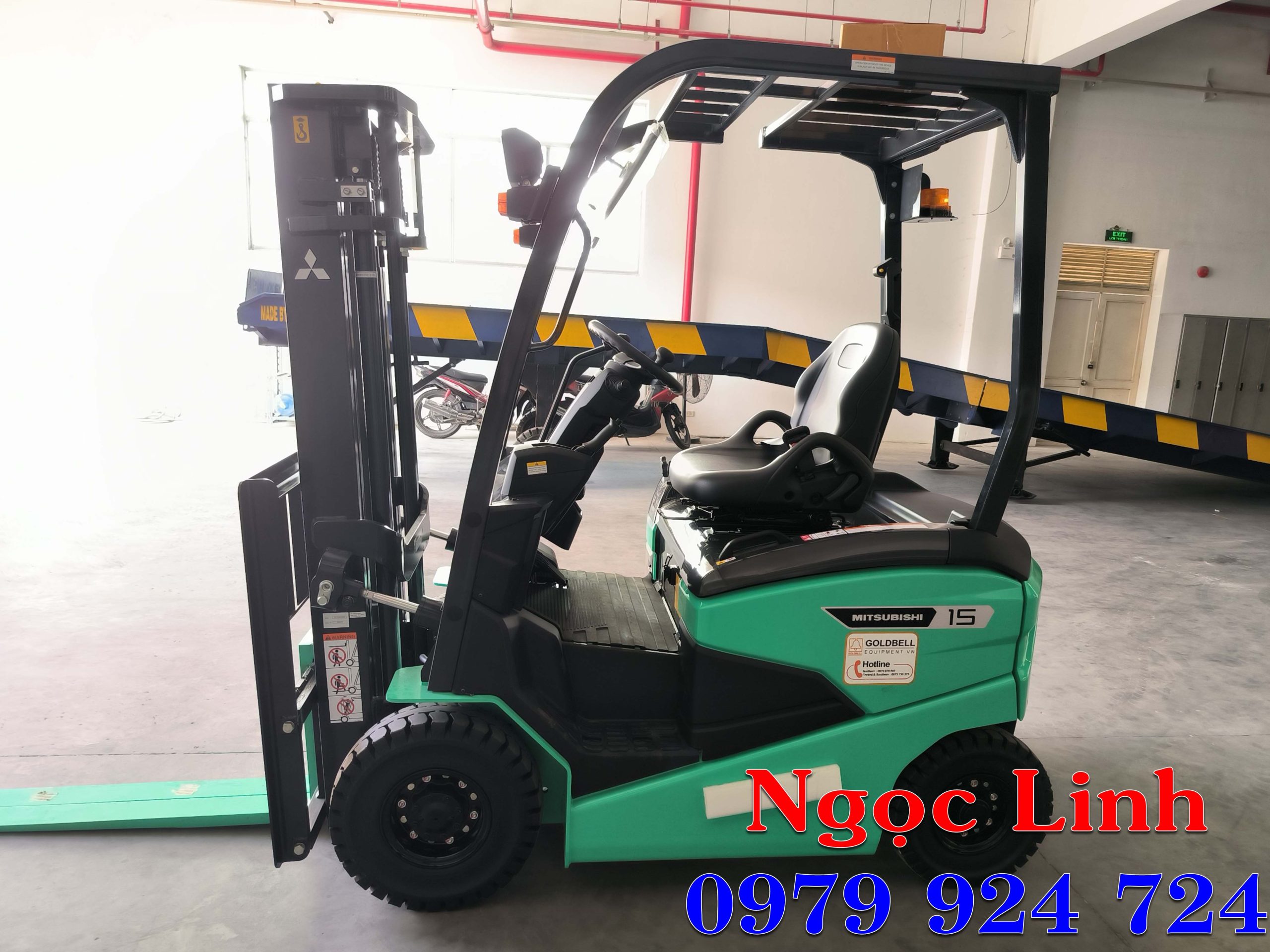 Xe nâng điện Mitsubishi FB15CB 5 Xe nâng điện 1.5 tấn Mitsubishi